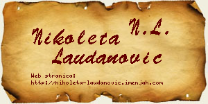 Nikoleta Laudanović vizit kartica